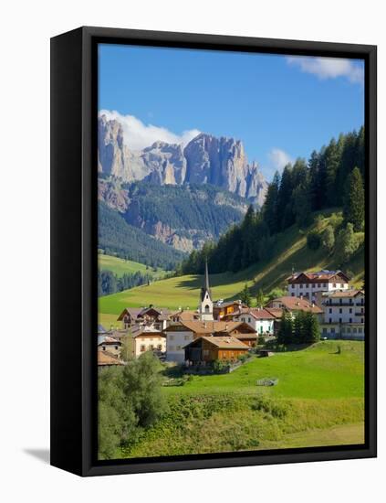 Moena, Fassa Valley, Trento Province, Trentino-Alto Adige/South Tyrol, Italian Dolomites, Italy-Frank Fell-Framed Stretched Canvas