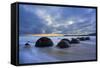 Moeraki Boulders Massive Spherical Rocks at Dawn-null-Framed Stretched Canvas