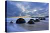 Moeraki Boulders Massive Spherical Rocks at Dawn-null-Stretched Canvas