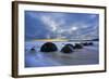 Moeraki Boulders Massive Spherical Rocks at Dawn-null-Framed Photographic Print