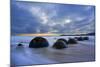 Moeraki Boulders Massive Spherical Rocks at Dawn-null-Mounted Photographic Print