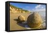 Moeraki Boulders Massive Spherical Rocks Which-null-Framed Stretched Canvas