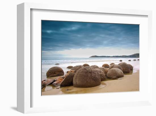 Moeraki Boulders New Zealand-null-Framed Art Print