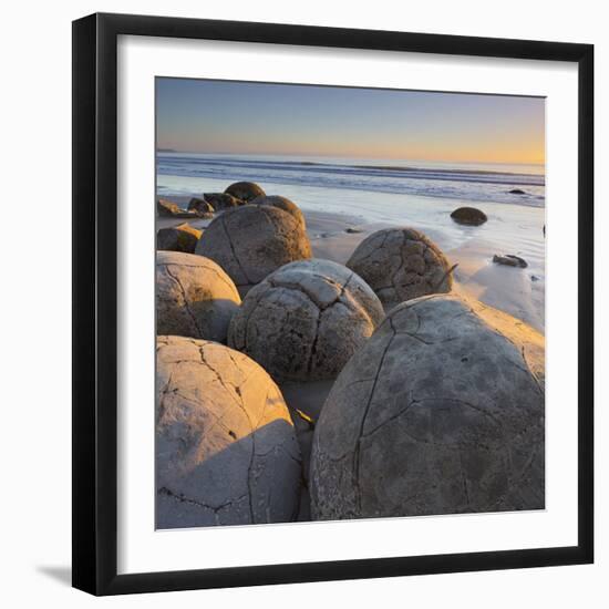 Moeraki Boulders, Otago, South Island, New Zealand-Rainer Mirau-Framed Photographic Print