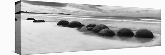 Moeraki Boulders Panorama-Monte Nagler-Stretched Canvas