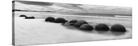 Moeraki Boulders Panorama-Monte Nagler-Stretched Canvas