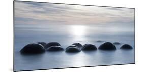 Moeraki boulders with a long exposure at Moeraki Beach, Otago, South Island, New Zealand-Ed Rhodes-Mounted Photographic Print