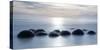 Moeraki boulders with a long exposure at Moeraki Beach, Otago, South Island, New Zealand-Ed Rhodes-Stretched Canvas