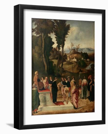 Moess Undergoes Trial by Fire, 1502-1505-Giorgione-Framed Giclee Print