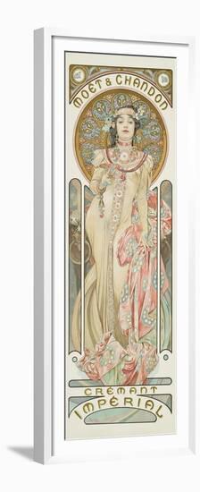 Moet and Chandon: Dry Imperial, 1899-Alphonse Mucha-Framed Premium Giclee Print