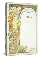 Moet and Chandon Menu, 1899-Alphonse Mucha-Stretched Canvas