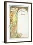 Moet and Chandon Menu, 1899-Alphonse Mucha-Framed Giclee Print