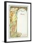 Moet and Chandon Menu, 1899-Alphonse Mucha-Framed Giclee Print