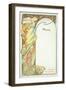 Moet and Chandon Menu, 1899-Alphonse Mucha-Framed Giclee Print