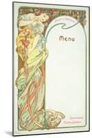 Moet and Chandon Menu, 1899-Alphonse Mucha-Mounted Giclee Print