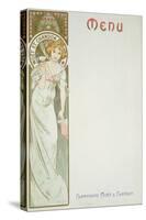 Moet and Chandon Menu, 1899-Alphonse Mucha-Stretched Canvas