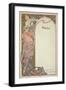 Moet and Chandon Menu, 1899-Alphonse Mucha-Framed Giclee Print