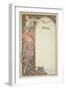 Moet and Chandon Menu, 1899-Alphonse Mucha-Framed Giclee Print