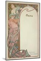 Moet and Chandon Menu, 1899-Alphonse Mucha-Mounted Giclee Print