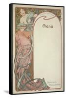 Moet and Chandon Menu, 1899-Alphonse Mucha-Framed Stretched Canvas