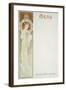 Moet and Chandon Menu, 1899-Alphonse Mucha-Framed Giclee Print