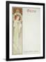 Moet and Chandon Menu, 1899-Alphonse Mucha-Framed Giclee Print