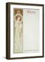 Moet and Chandon Menu, 1899-Alphonse Mucha-Framed Giclee Print