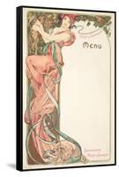 Moet and Chandon Menu, 1899-Alphonse Mucha-Framed Stretched Canvas