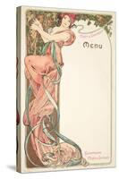 Moet and Chandon Menu, 1899-Alphonse Mucha-Stretched Canvas