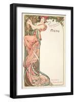 Moet and Chandon Menu, 1899-Alphonse Mucha-Framed Giclee Print