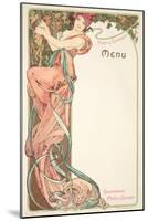 Moet and Chandon Menu, 1899-Alphonse Mucha-Mounted Giclee Print