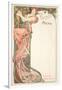 Moet and Chandon Menu, 1899-Alphonse Mucha-Framed Giclee Print