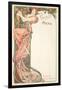 Moet and Chandon Menu, 1899-Alphonse Mucha-Framed Giclee Print