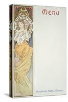 Moet and Chandon Menu, 1899-Alphonse Mucha-Stretched Canvas