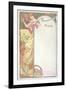 Moet and Chandon Menu, 1899-Alphonse Mucha-Framed Giclee Print