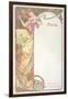 Moet and Chandon Menu, 1899-Alphonse Mucha-Framed Giclee Print