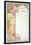 Moet and Chandon Menu, 1899-Alphonse Mucha-Framed Giclee Print