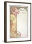 Moet and Chandon Menu, 1899-Alphonse Mucha-Framed Giclee Print