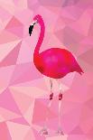 Pink Flamingo Bird Triangle Vector Poster-Moetz-Framed Stretched Canvas