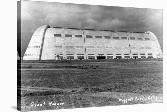 Moffett Field, California - Giant Hangar Exterior-Lantern Press-Stretched Canvas