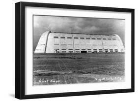 Moffett Field, California - Giant Hangar Exterior-Lantern Press-Framed Art Print