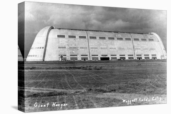 Moffett Field, California - Giant Hangar Exterior-Lantern Press-Stretched Canvas