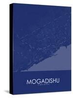 Mogadishu, Somalia Blue Map-null-Stretched Canvas