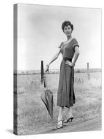 MOGAMBO, 1953 directed by JOHN FORD Ava Gardner (b/w photo)-null-Stretched Canvas