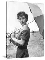 MOGAMBO, 1953 directed by JOHN FORD Ava Gardner (b/w photo)-null-Stretched Canvas