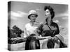 Mogambo by JohnFord with Grace Kelly and Ava Gardner, 1953 (b/w photo)-null-Stretched Canvas