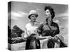 Mogambo by JohnFord with Grace Kelly and Ava Gardner, 1953 (b/w photo)-null-Stretched Canvas