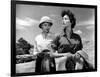 Mogambo by JohnFord with Grace Kelly and Ava Gardner, 1953 (b/w photo)-null-Framed Photo