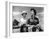 Mogambo by JohnFord with Grace Kelly and Ava Gardner, 1953 (b/w photo)-null-Framed Photo