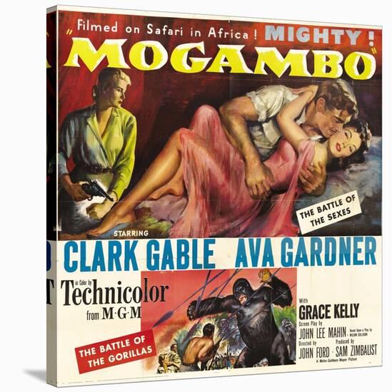 Mogambo, Grace Kelly, Clark Gable, Ava Gardner, 1953-null-Stretched Canvas